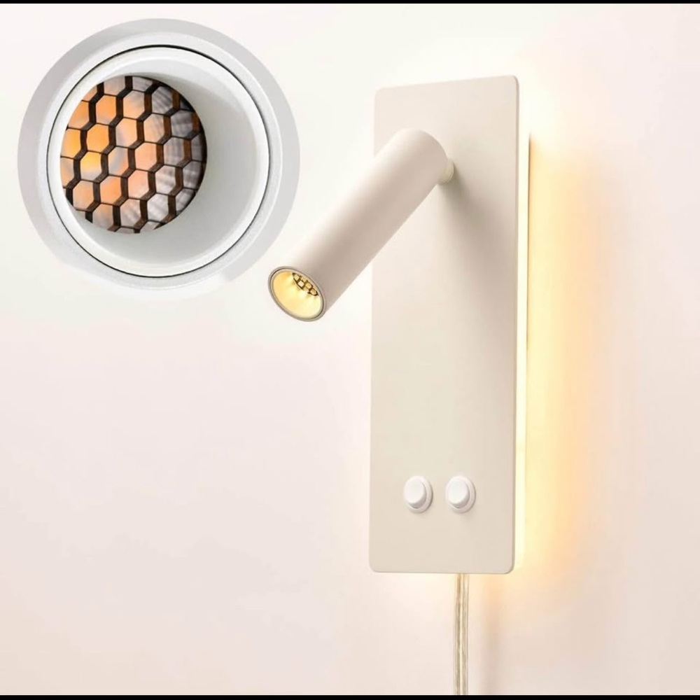 NEW IN BOX Erpele Bedside Reading Light Wall Mounted Ambient Light Plug in/Wire